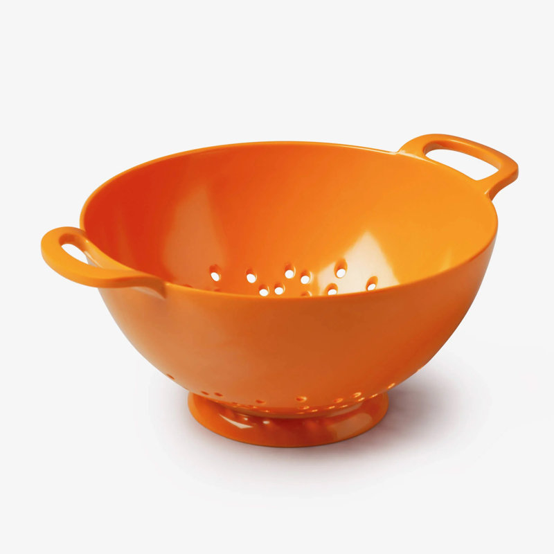 Premium Melamine Colander, Neon Orange, 11cm H x  20cm W