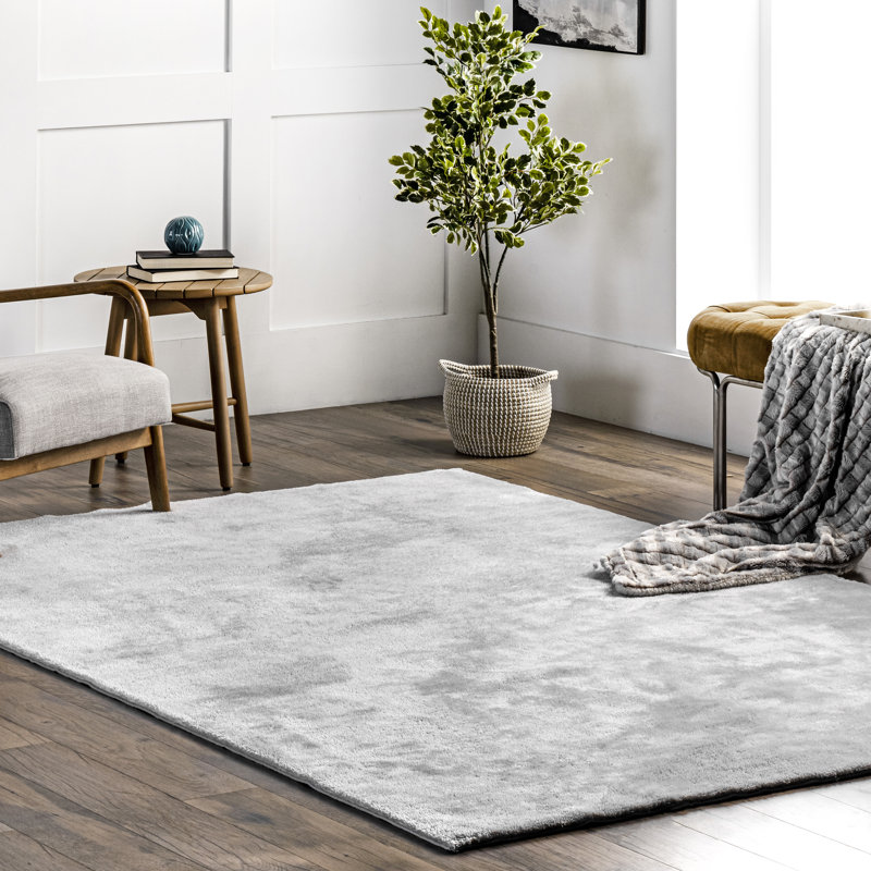 Tapis à poil long Loni, Carré 4 pi