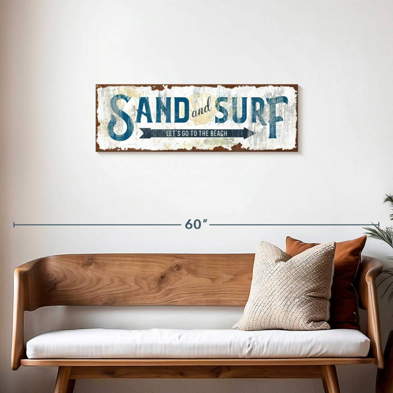 Sable et surf, impression sur toile, H 8 po x l 32 po