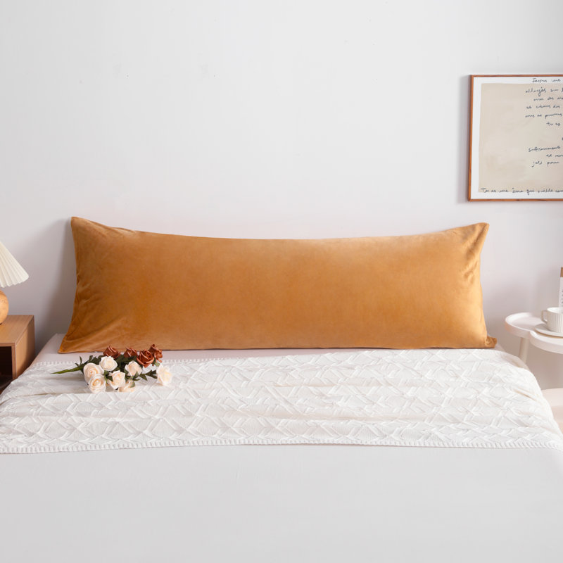 Velvet Zipper Body Pillowcase, Camel