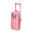 3-in-1 Trolley Doll Carrier with Rocking Bed and Bedding - Pink/Polka Dot