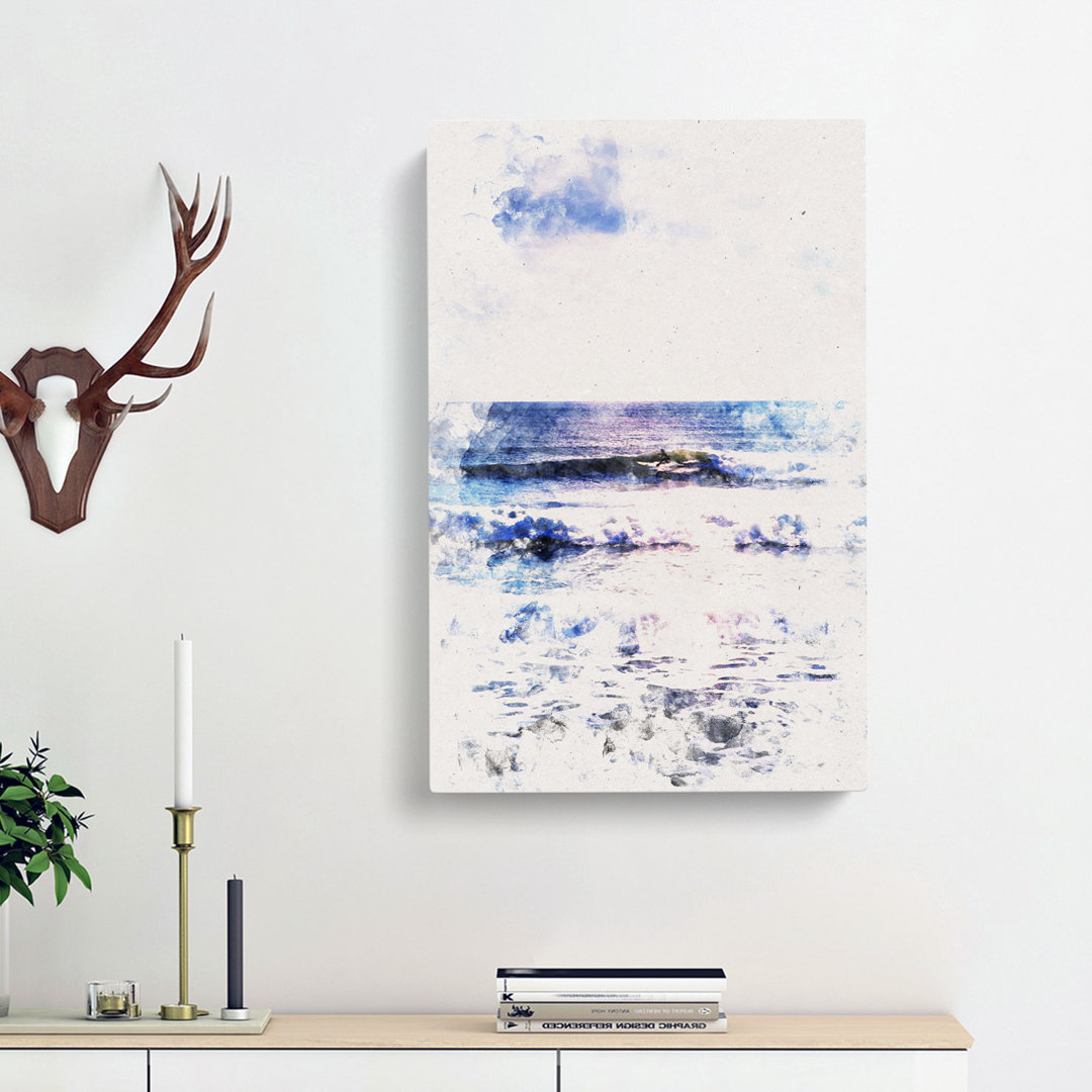 Surfing In Rhode Island - Wrapped Canvas
