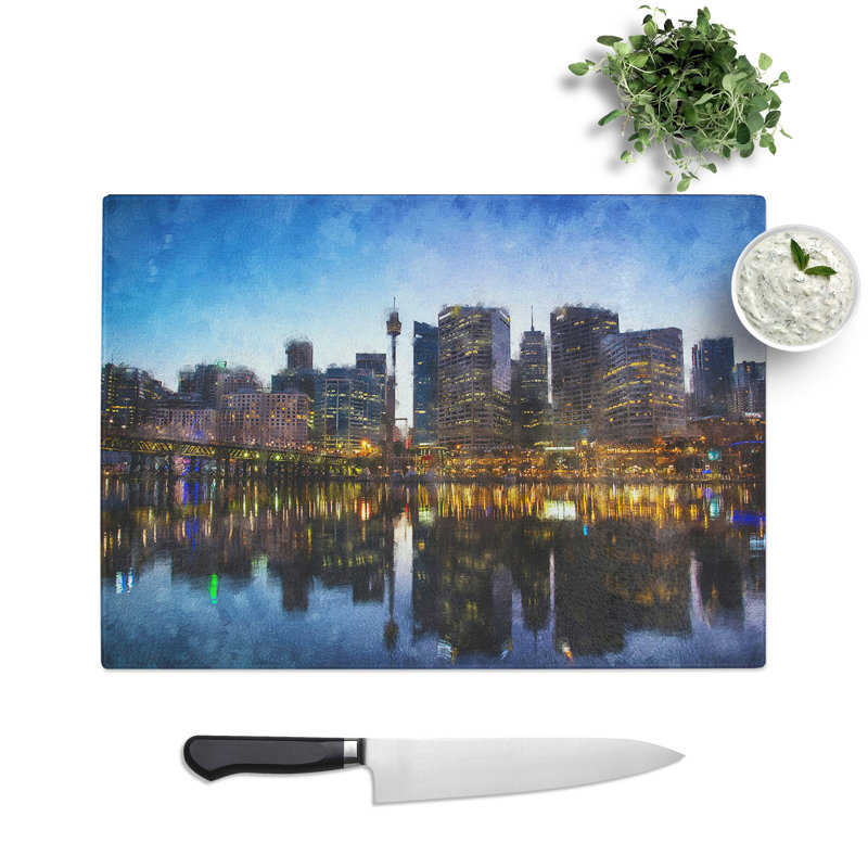 Sydney Skyline Vol.1 Chopping Board, 28.5cm W x 39cm L