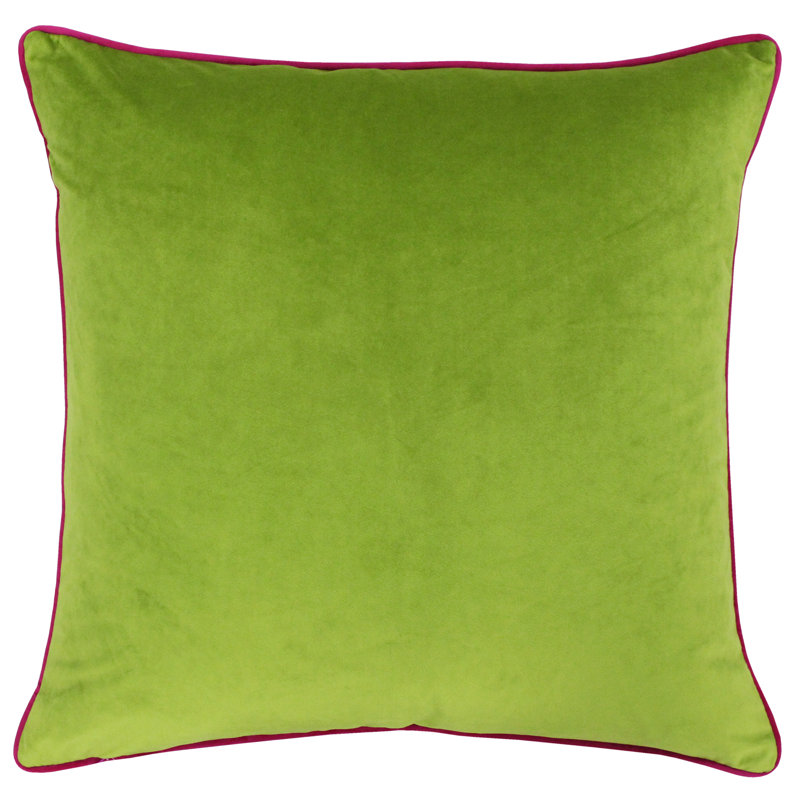 Square Cushion, Lime/Hot Pink, Pillow Cover Only - No Insert