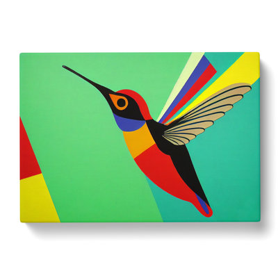 Terrific Abstract Hummingbird - Wrapped Canvas