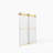56-60"W x 70"H Frameless Double Sliding Shower Door,5/16" (8mm) Thick SGCC Tempered Clear Glass,Double Side Easy Clean Coat,Brushed Gold Finished With Buffer-118099557