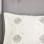 Housse de couette pour lit double / grand en coton 4 pièces - Shabby Chic, brodée avec médaillon et motif inversé, comprend une couette, 2 taies décoratives 1 coussin décoratif, lavable à la machine réversible double / grand, coton,