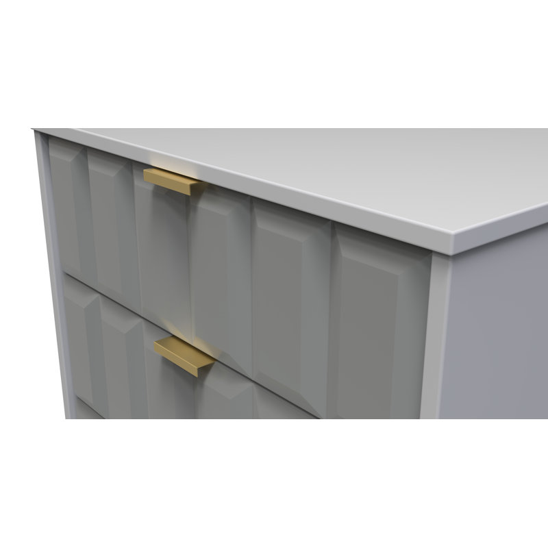 Allem 3 Drawer Chest (Ready Assembled), Shadow Matt/Grey