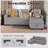 Reversible Sectional Sofa Couch, Sleeper Sofa Bed With Storage Chaise Pull Out Couch For Living Room | Hidden Stroge | Pull Out Bed | Removable Backrest | Linen Fabric-1126947046