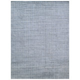 Hand Knotted Geometric Area Rug in Blue/White