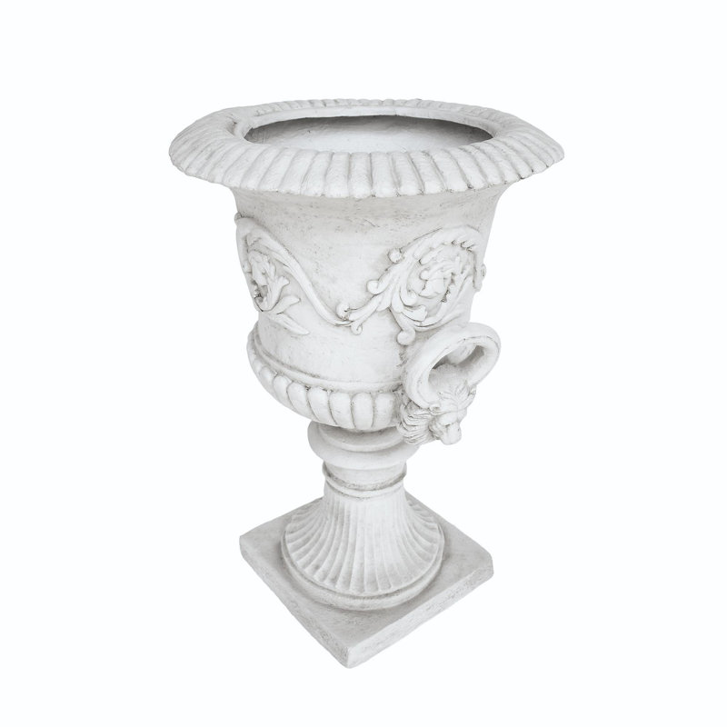 Mgo Garden Urn Planter, Antique White