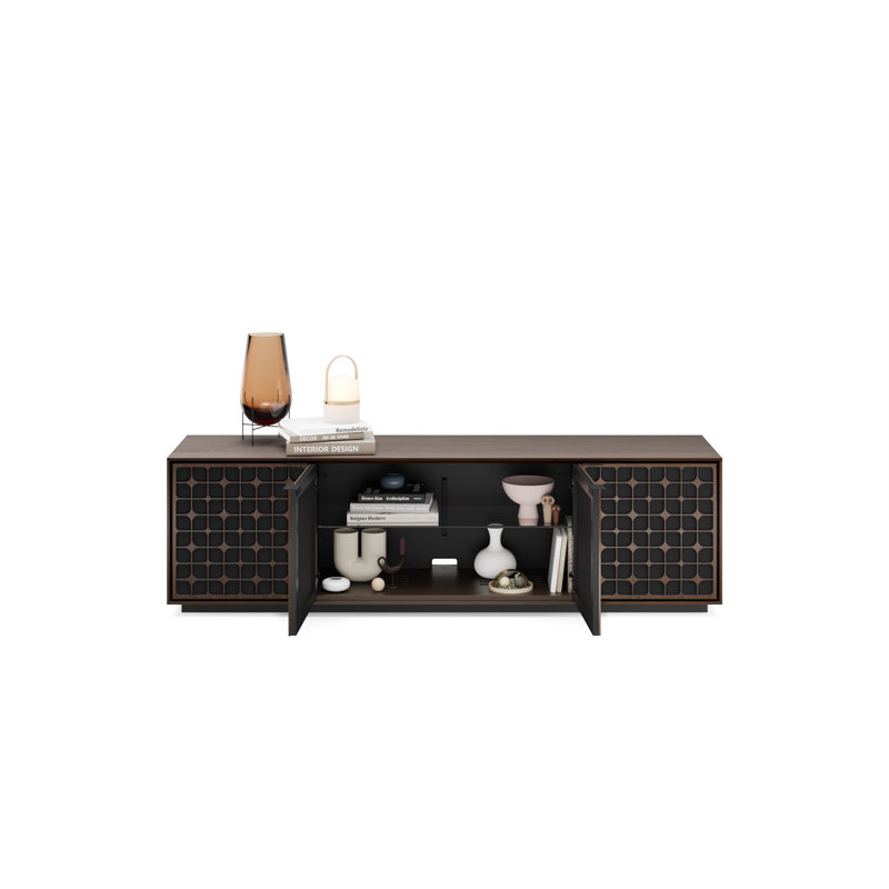 Elements - Cabinet with Rolling Plinth Base - Constellation Door, Toasted Oak