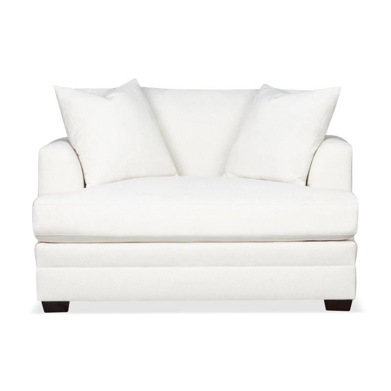 Chaise et demi rembourrée Edan, Beige Macarena