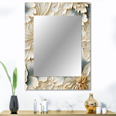 Zabir Beige Frosty Drift Experience - miroir décoratif en marbre, miroir mural moderne, impression d'art en métal