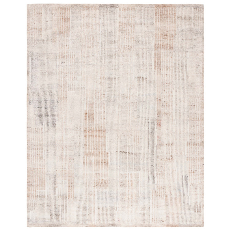 Micala Hand Knotted Wool Abstract Rug, Rectangle 9' x 12'