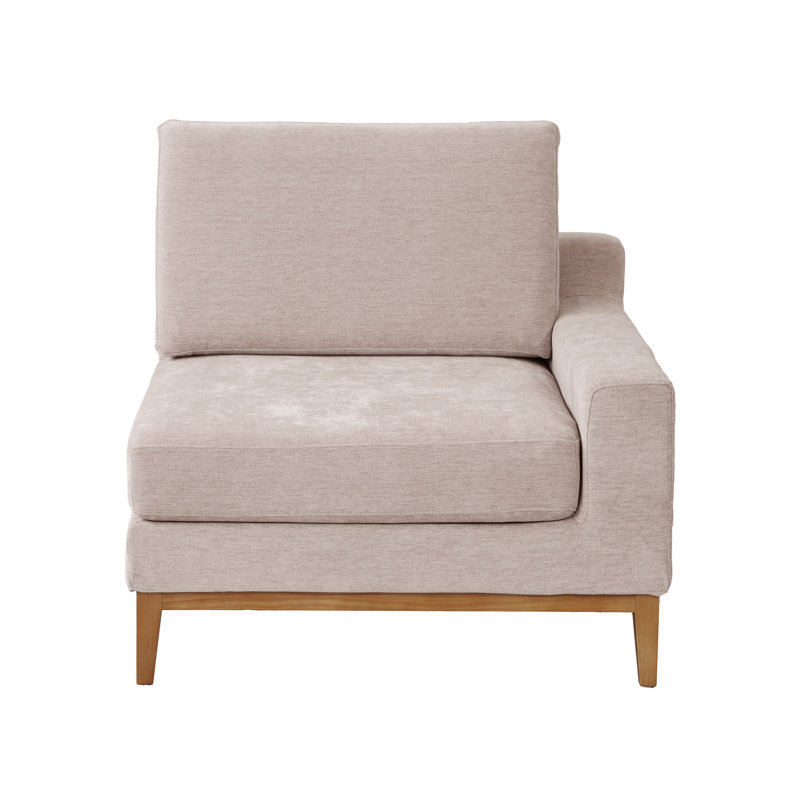 Fauteuil d'appoint rembourré Bourbeau, Kaki