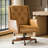 Kairos Transitional Leather Swivel Desk Chair with Adjustable Height and Button-Tufted Backrest-1726068030
