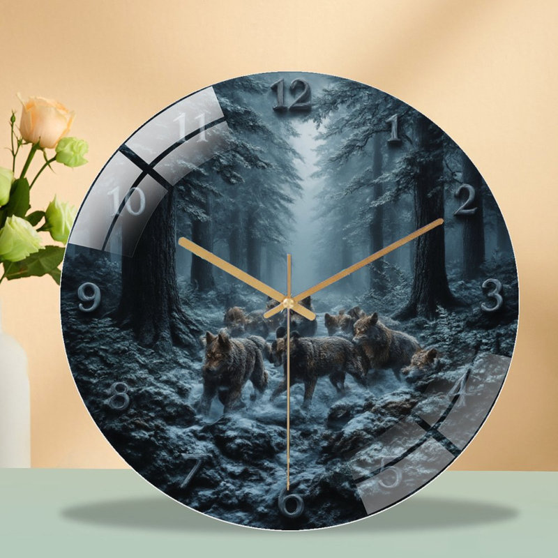 Horloge murale en verre 12 po