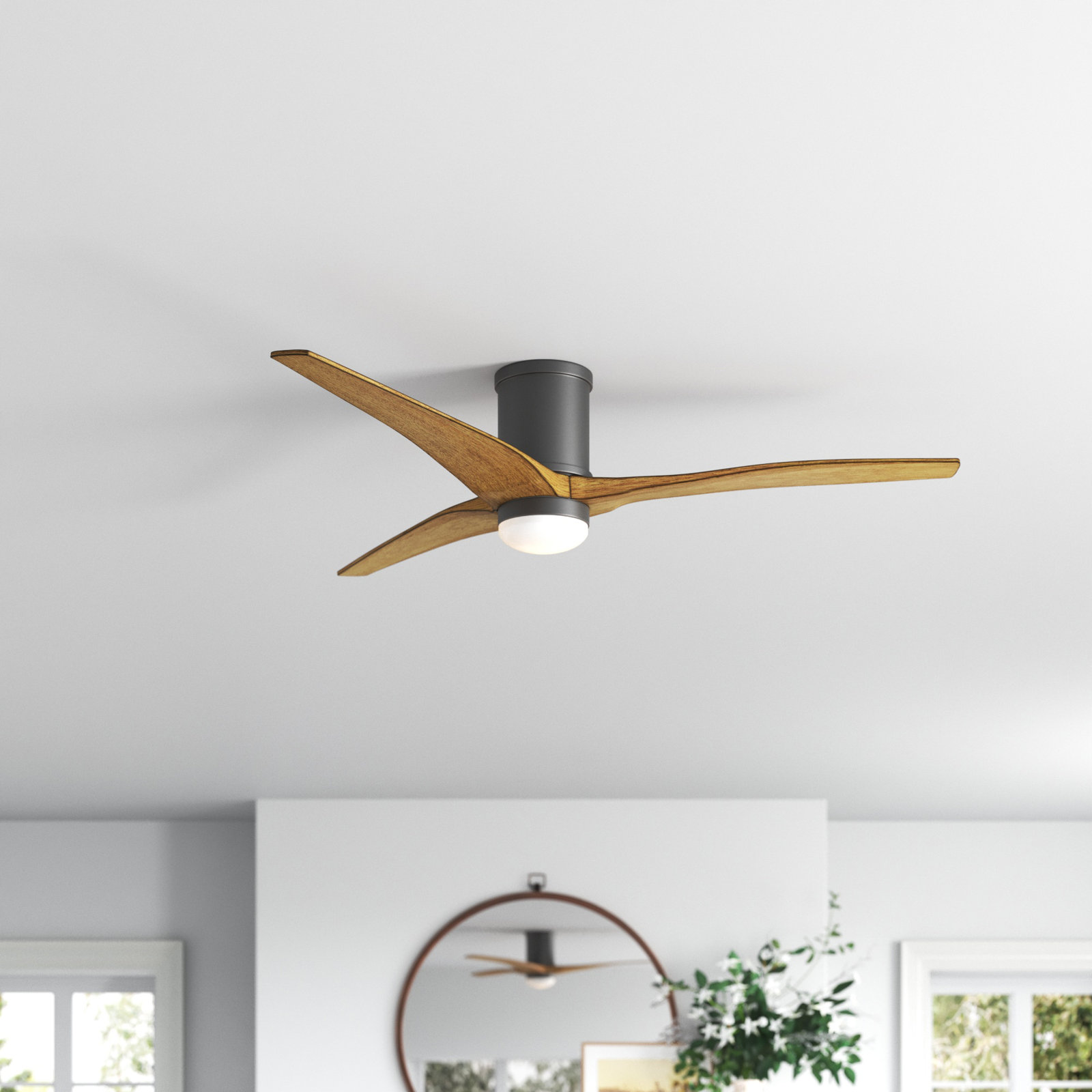 Montego 52" Outdoor Ceiling Fan with LED Light Kit, Brown