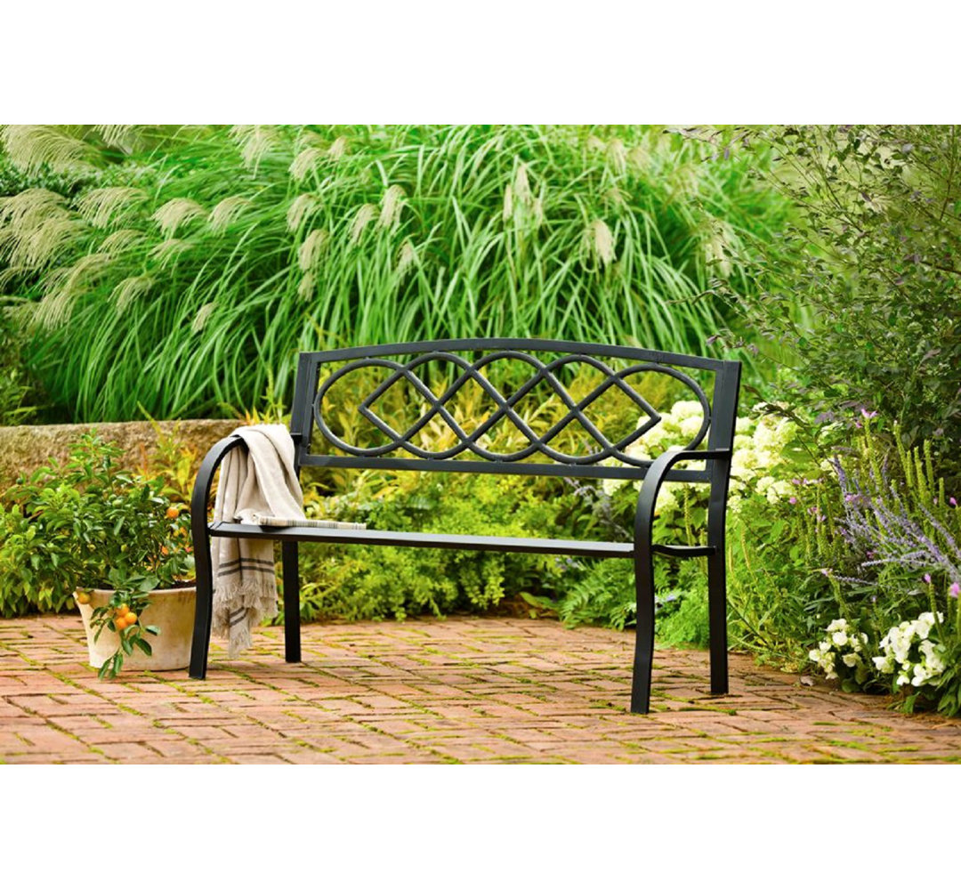 Arani Steel Garden Bench Red Barrel Studio®