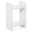 Table de bout Furinno VIOLA, table de bout moderne à 2 niveaux avec tablette ouverte, table de chevet à cadre très épais de 1,2 po, table de chevet à dossier ouvert, facile à assembler, pour le salon, la chambre à coucher, blanc
