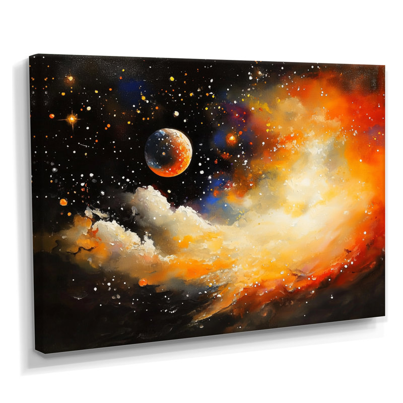 «Heavenly Borps Dark Galaxy - Space», reproduction sur toile, H 12 po x l 20 po, Toile tendue, Ne s’applique pas