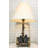 Rustic Forest Black Bears Family Sitting On Tree Logs Cozy Couch Table Lamp