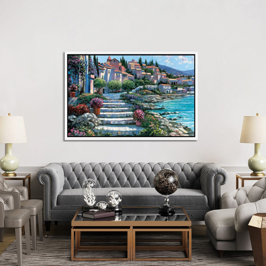 Steps Of St. Tropez by Howard Behrens - Gallery-Wrapped Canvas Giclée on Canvas