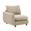 Velours modulaire en forme de L 3 pièces avec cadre en eucalyptus Nomad, 67 po Large, 34 po de hauteur, vaste espace de détente 69 po et tissu, sièges, configuration réglable