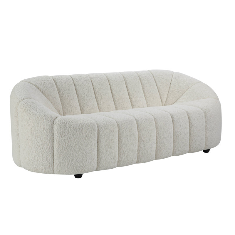 Osmash White Teddy Sherpa Sofa