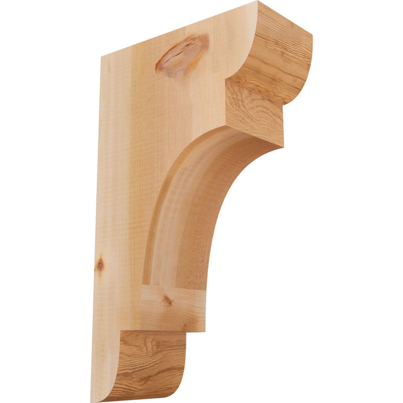 L 5 1/2 po x P 12 po x H 20 po New Brighton Smooth Corbel, cèdre rouge de l'Ouest, H 20 po x l 5,5 po x P 12 po, Cèdre rouge