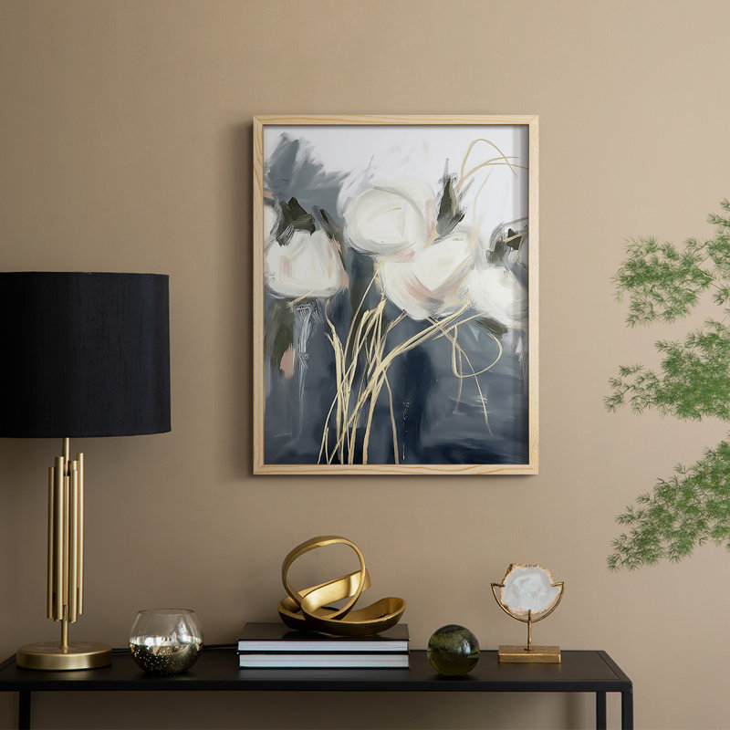«FLORAL Series DCLxxxx», reproduction encadrée - bois massif, H 11 po x l 9 po