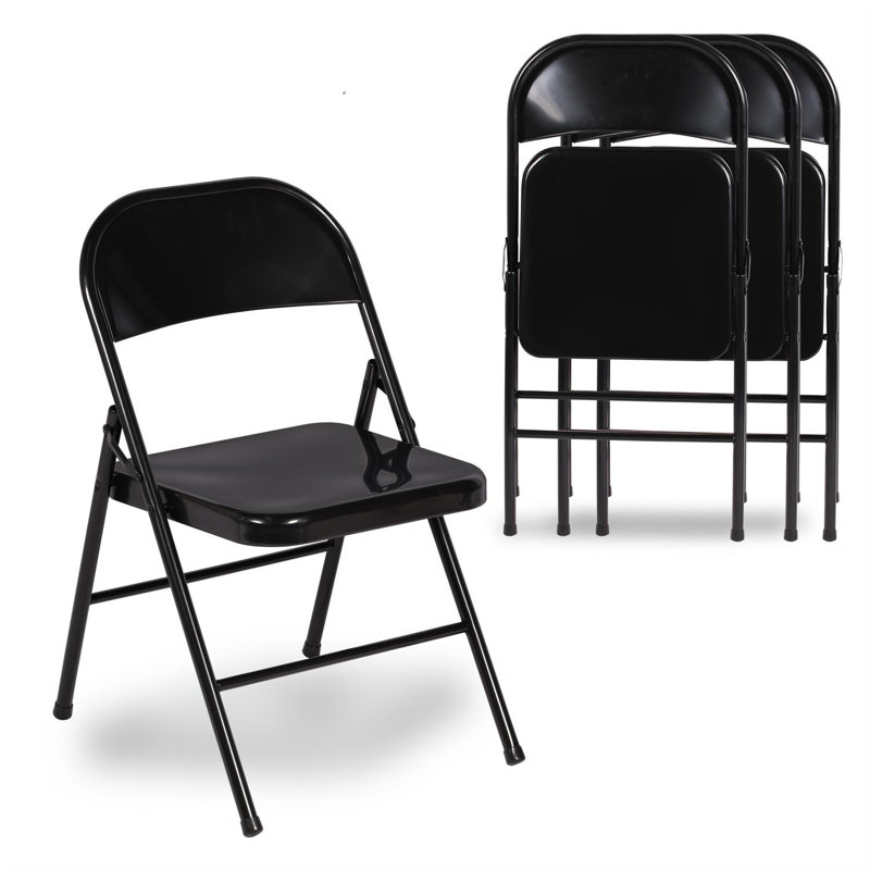 Vecelo 33.8'' 4 - Player Foldable Card Table with Chairs