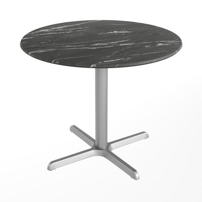 Plateau de table commercial sans soudure toutes saisons avec base entrecroisée