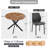 5-Piece Round Dining Table Set, 37 Inch Kitchen Table And 4 PU Leather Chairs-123215281