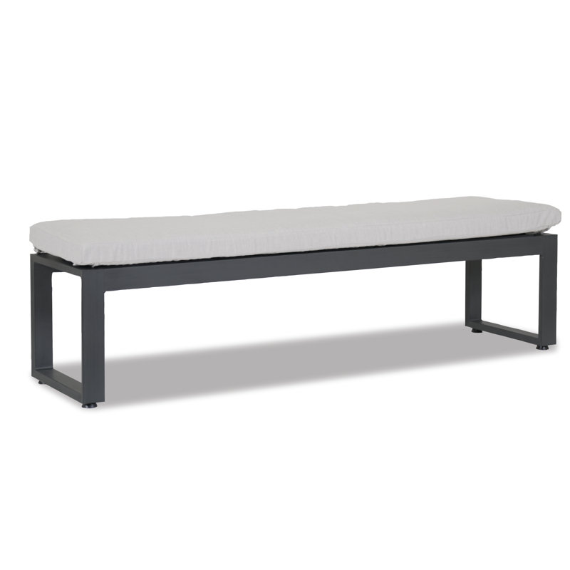 Georgie Dining Bench, Argent coulé Sunbrella®