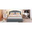 Grand lit plateforme tapissier Teddy-505786