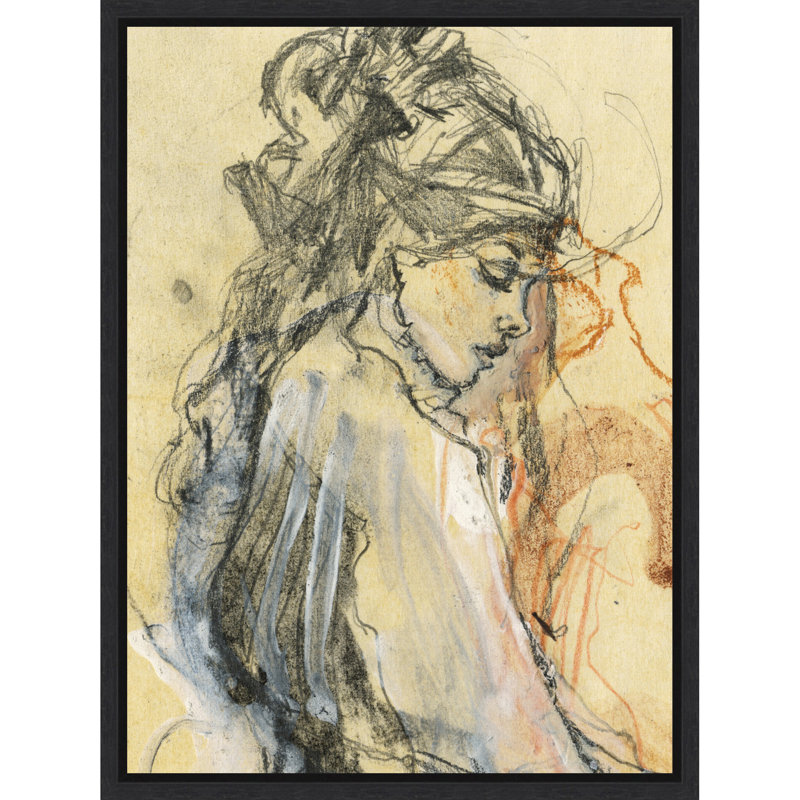 Impression sur toile encadrée, "Souligner les lignes et les textures fluides" par Ute Rathmann