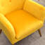 Fauteuil d'appoint à dossier capitonné en velours Sovarol-118022507