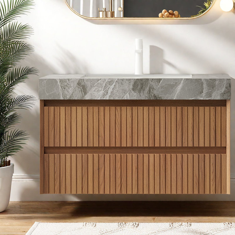 Wall Mounted With Engineered Stone Top