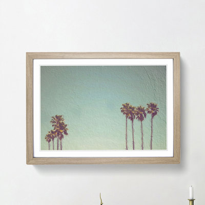 Palm Trees in Santa Cruz California - Framed Print