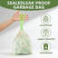 Sacs à ordures robustes à cordon 13 gallons avec imprimé floral décoratif - doublure de grande poubelle de cuisine résistante aux déchirures pour la maison et le bureau