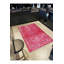 Tapis décoratif rose traditionnel lavable à la machine