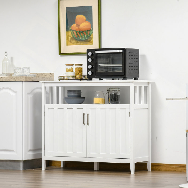 Buffet de cuisine, buffet avec 2 portes et tablettes réglables pour la salle à manger