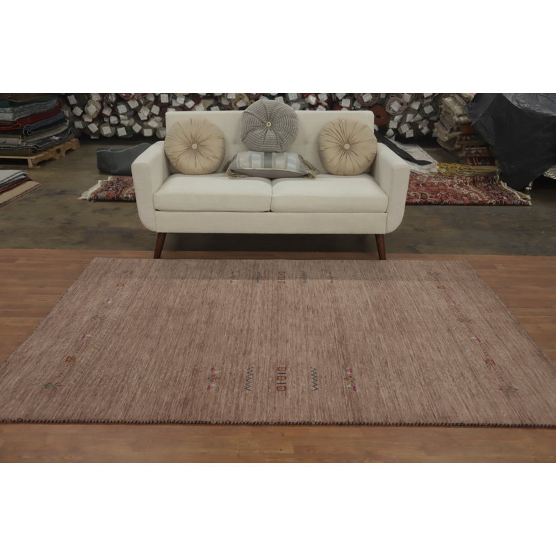 Tapis oriental en laine fait à la main de style Gabbeh 5 x 8