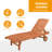Outdoor Fir Wood Chaise Lounge