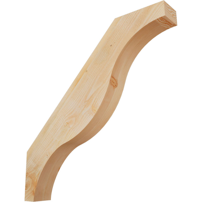 Funston Knee Brace, Douglas Fir, Rough, 42" H x 6" W x 42" D