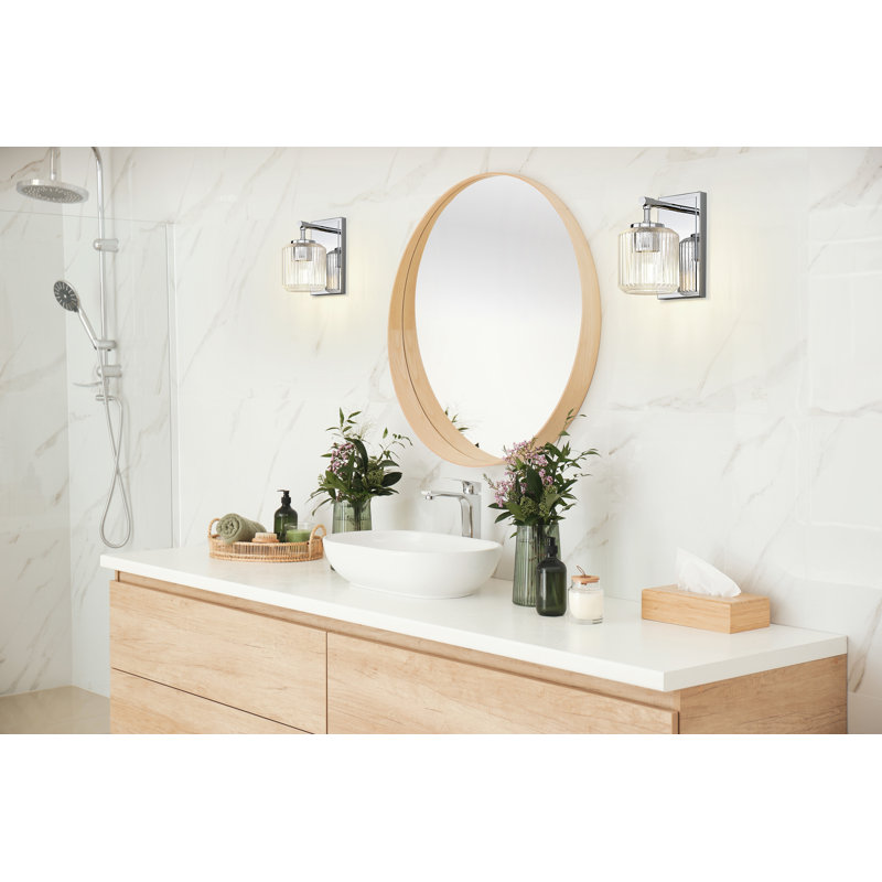 Braggs 1 Light Wall Sconce, Polished Chrome