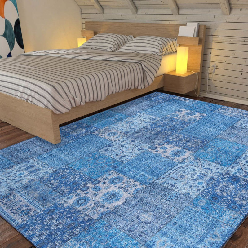 Premium 100% Polyester Area Rug, 6.9 x 10.2 ft | 1850 g/m², 0.2 in Pile Height | Recycled Poly Cotton Underside | Machine Washable at 30°C | Soft, Durable, Eco-Friendly Design for Modern Living Spaces