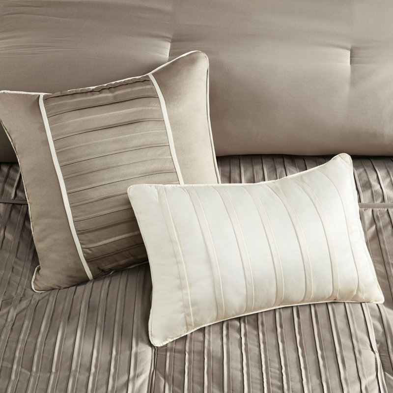 Édredon 7 pièces Modern - Taupe, Édredon grand